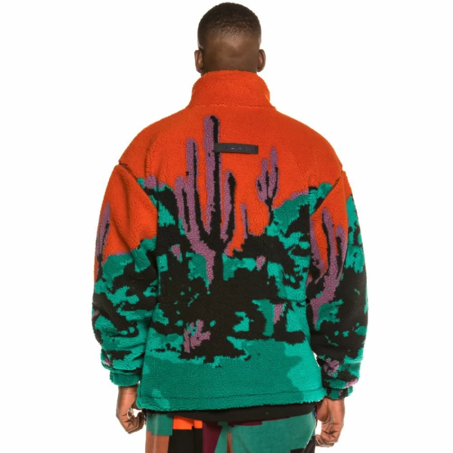 Grimey Dulce Sherpa Jacket for Men & Women | Warm Winter Coat FW20 | Orange Fleece Lined Outerwear