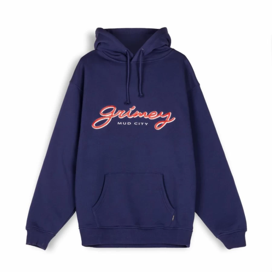 Grimey "Dust Storm" Navy Hoodie for Men & Women | Fall 2022 Collection | Streetwear Sweatshirt