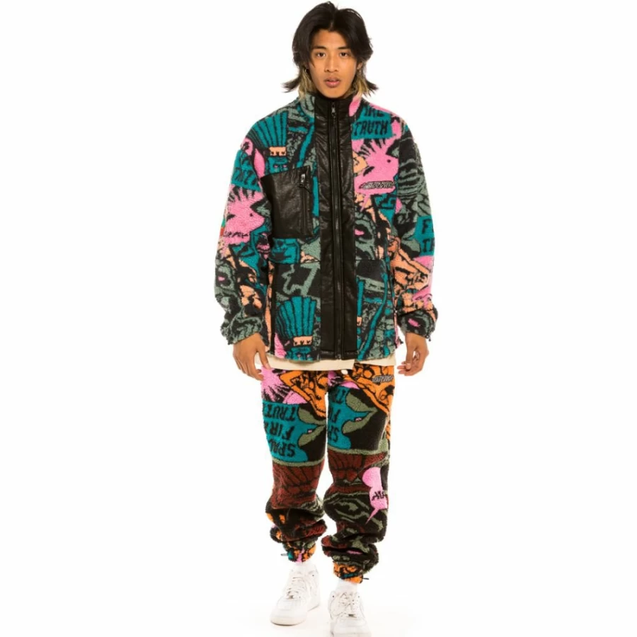 Grimey "Space Lady" Blue Sherpa Jacket for Women - Winter 2021 Cozy Fleece Outerwear