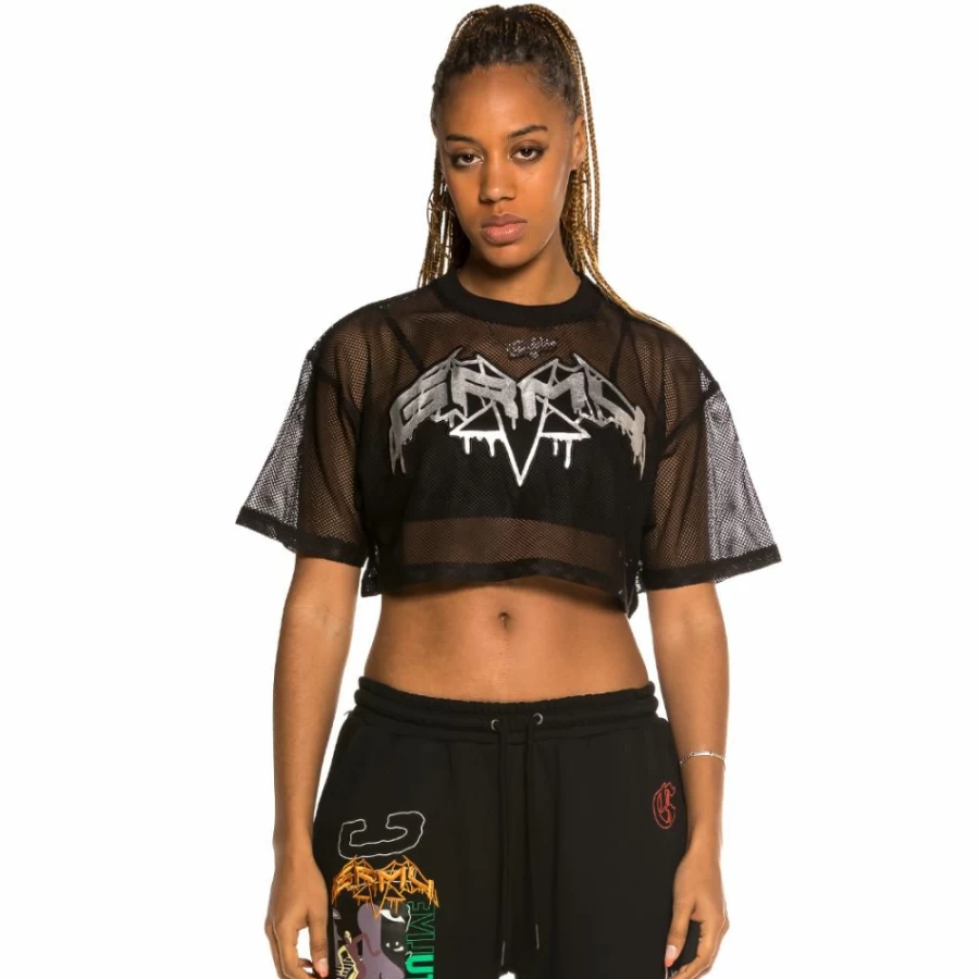 Grimey Liveution Black Crop Top | Spring 2021 Collection | Women's Fashion T-Shirt