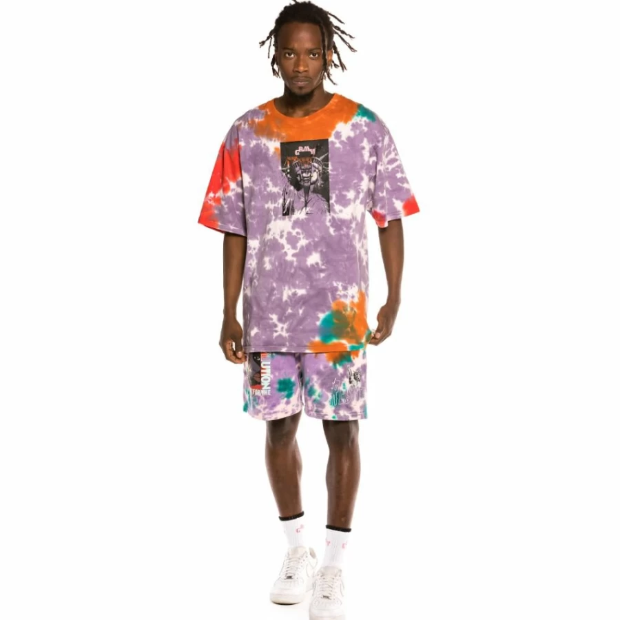 Grimey Liveution Magic 4 Resistance Tie Dye Sweatshorts - Spring 2021 Collection