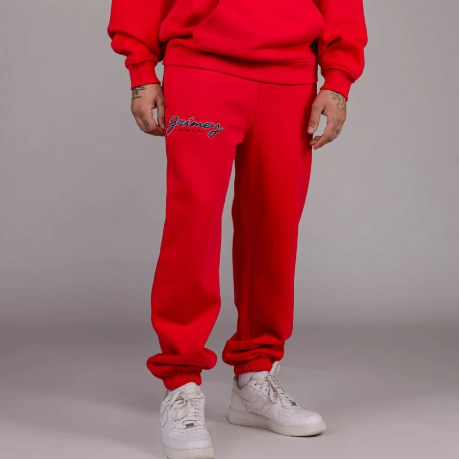 Grimey "Dust Storm" Red Pants for Men - Fall 2022 Collection