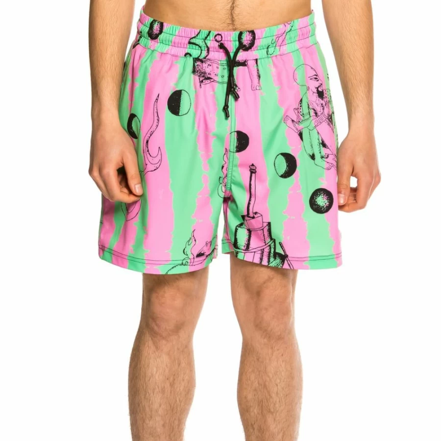 Grimey "Hope Unseen" Green Swim Shorts - Men's Summer 2021 Collection - Quick Dry Comfort