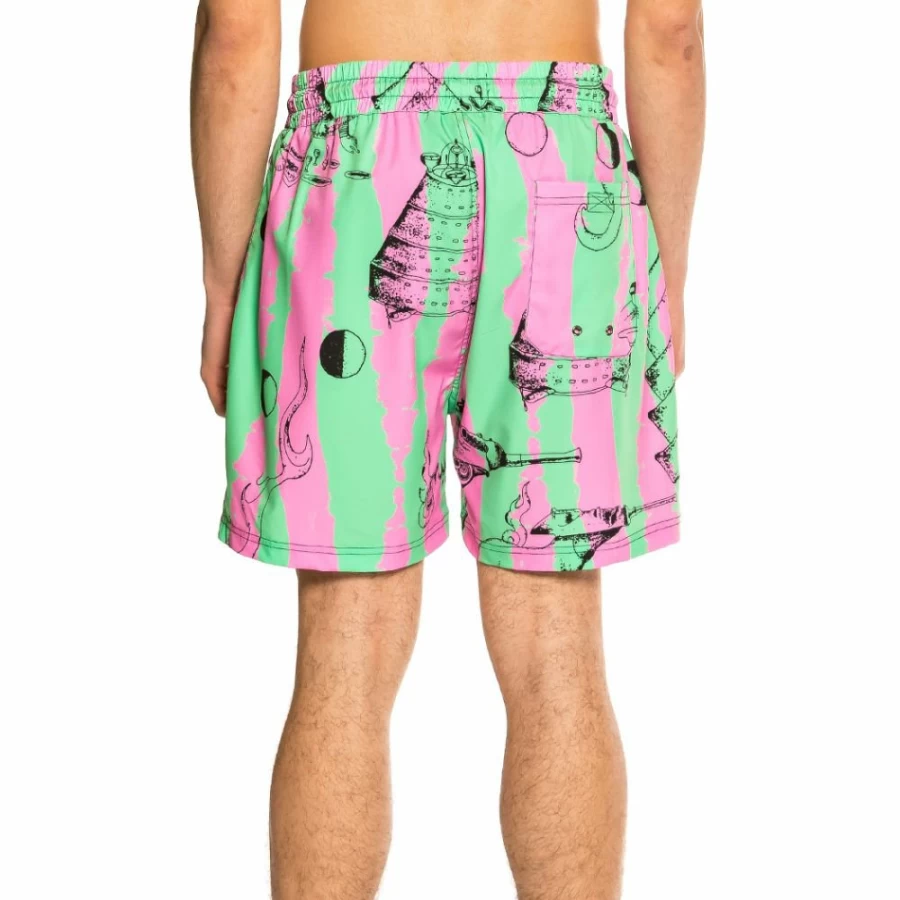 Grimey "Hope Unseen" Green Swim Shorts - Men's Summer 2021 Collection - Quick Dry Comfort