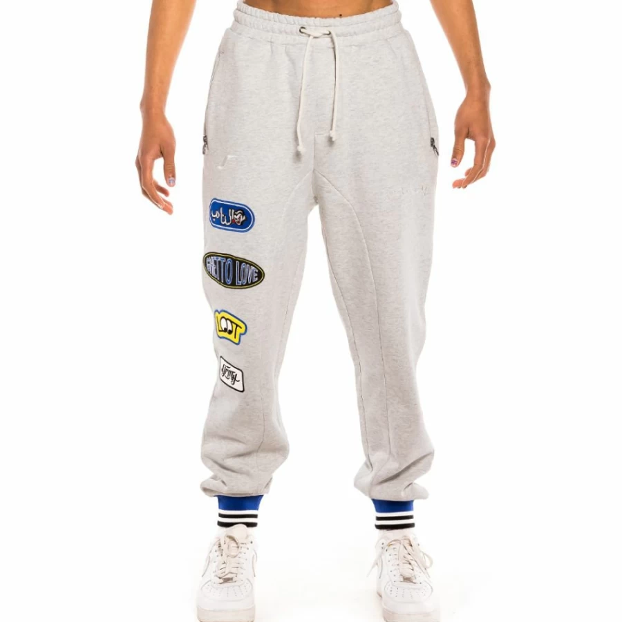 Grimey Arch Rival Sport Grey Jogger Pants - Men's Streetwear Sweatpants Spring 2022 Collection