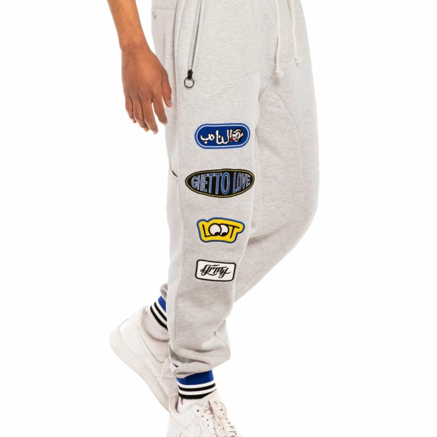 Grimey Arch Rival Sport Grey Jogger Pants - Men's Streetwear Sweatpants Spring 2022 Collection