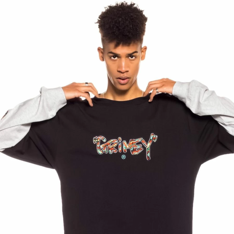 Grimey Nine Winds Long Sleeve T-Shirt for Men - Black Casual Shirt - Spring 2022 Collection