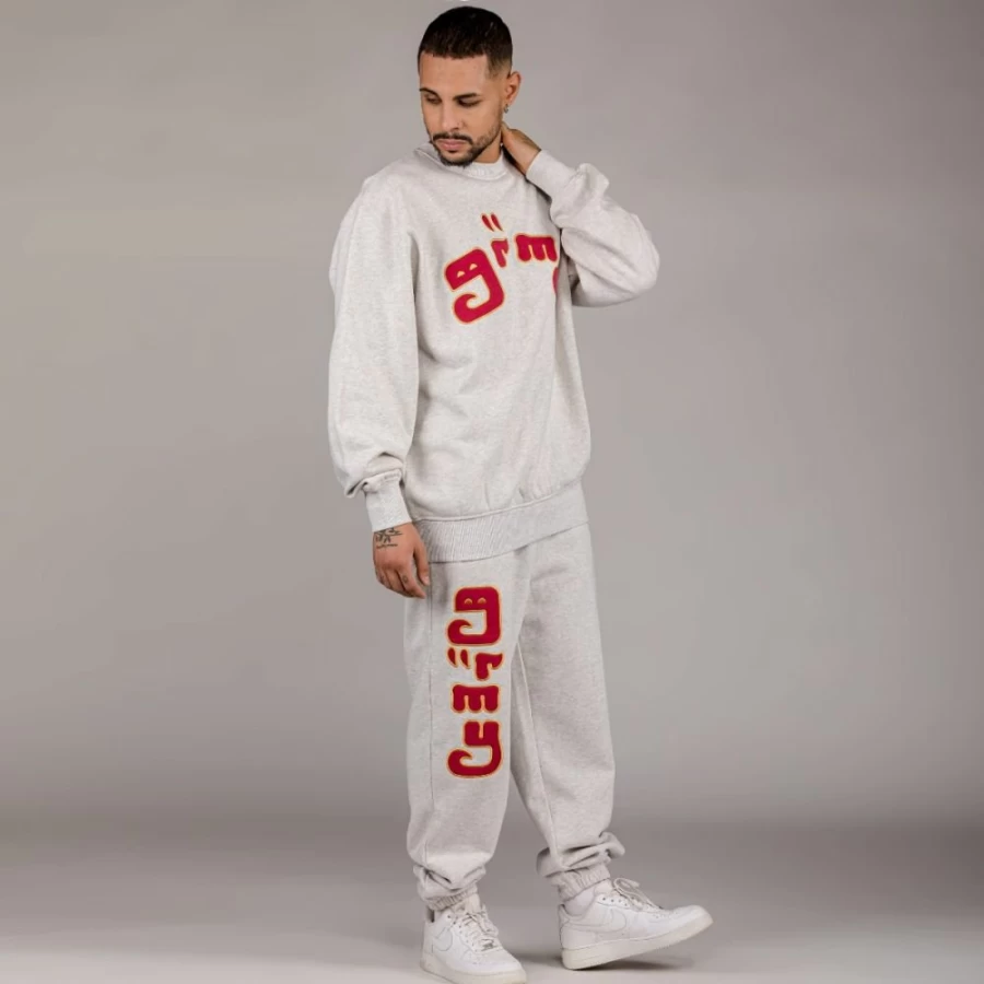 Grimey Lust Mantra Pack Grimey Pant and Sweatshirt Set - Sport Grey - Fall 2022 Collection