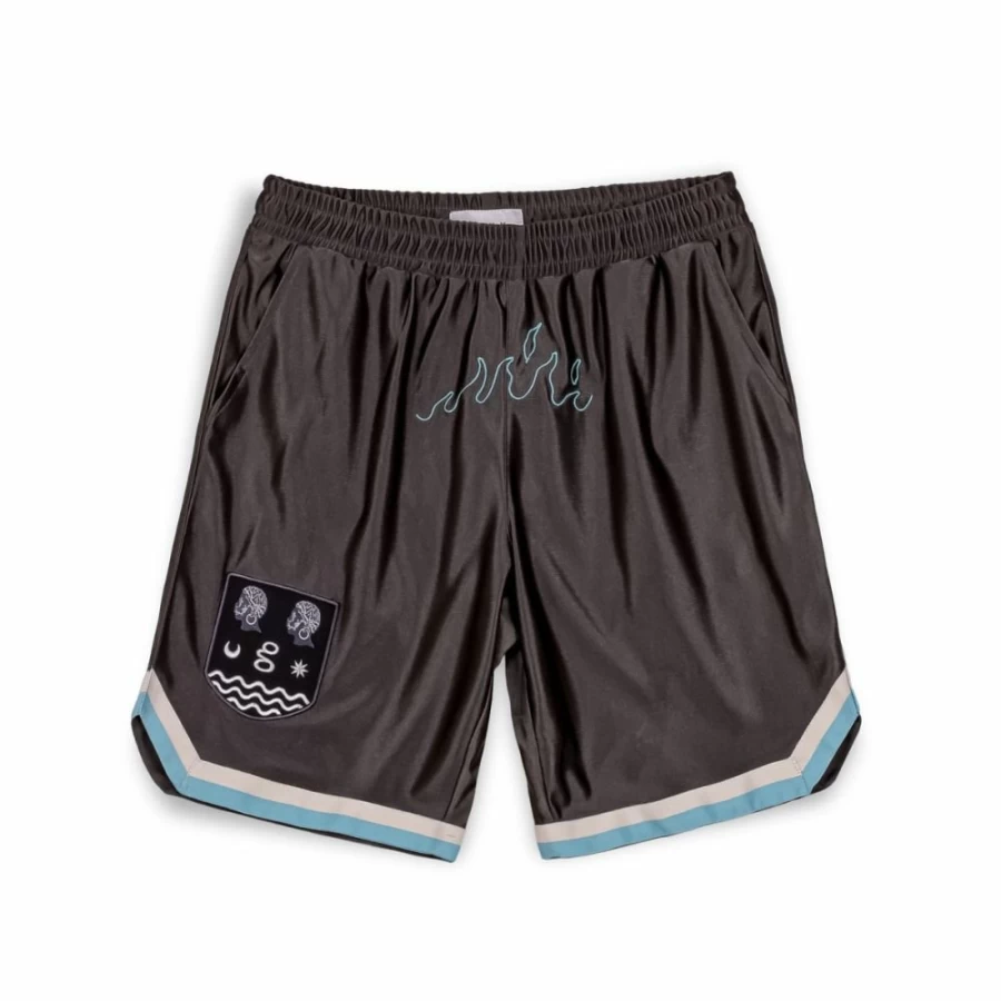 Grimey Black Fire Route Basket Shorts - Men's Athletic Streetwear Shorts for Basketball & Casual Wear - Spring 2023 Collection