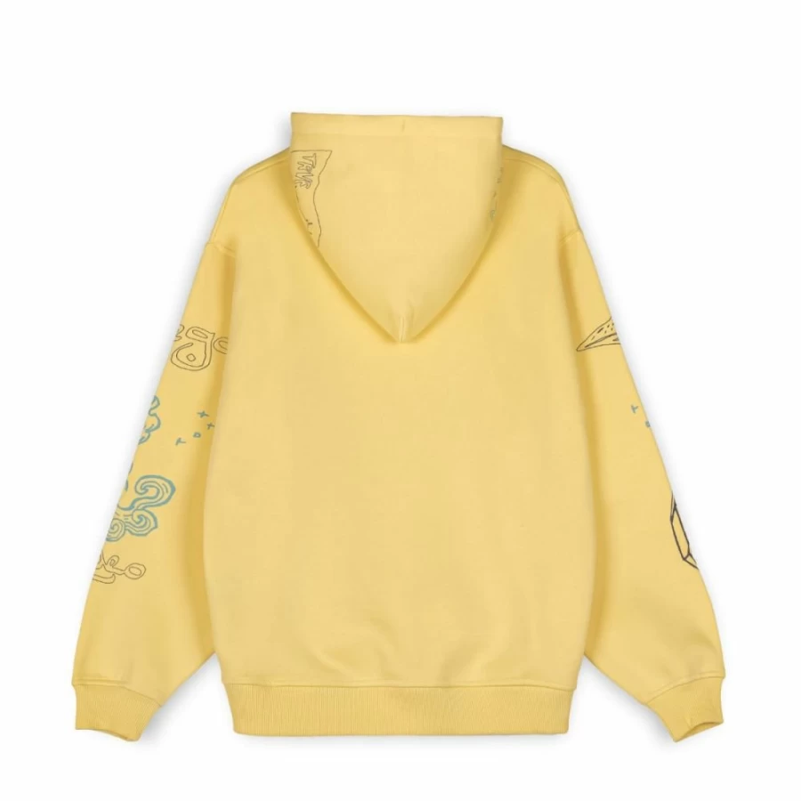 Grimey Lost Boys Hoodie Sweatshirt - Yellow Pullover for Men & Women | Winter 2022 Collection
