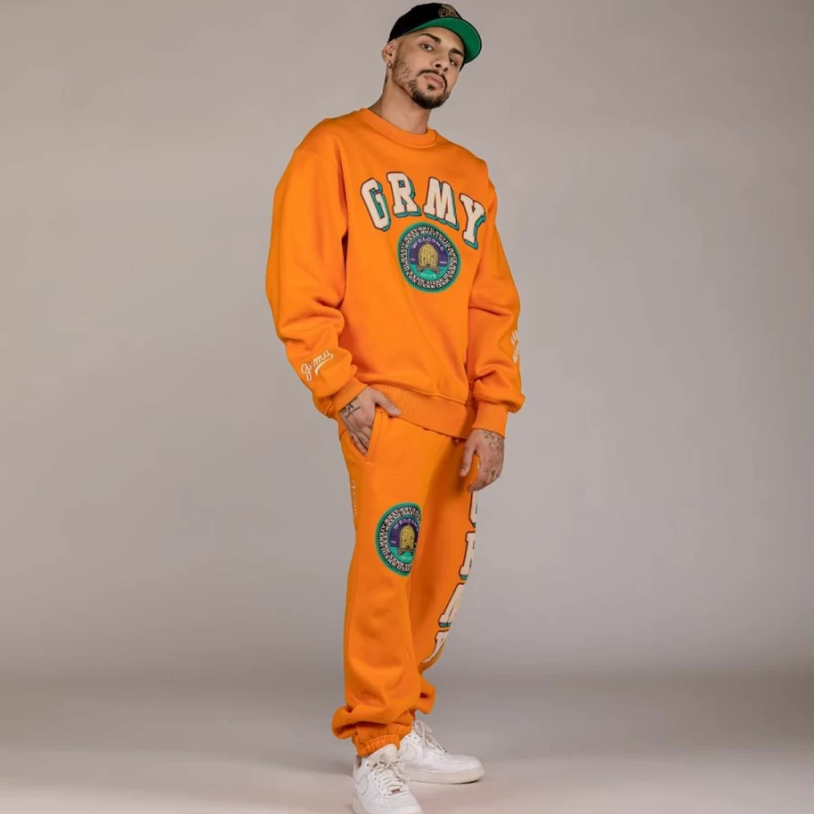 Grimey Hive Heavyweight Orange Pants for Men - Fall 2022 Collection