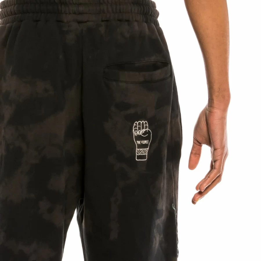 Grimey "Day Dreamer" Bleached Black Distressed Denim Pants - Spring 2022 Collection