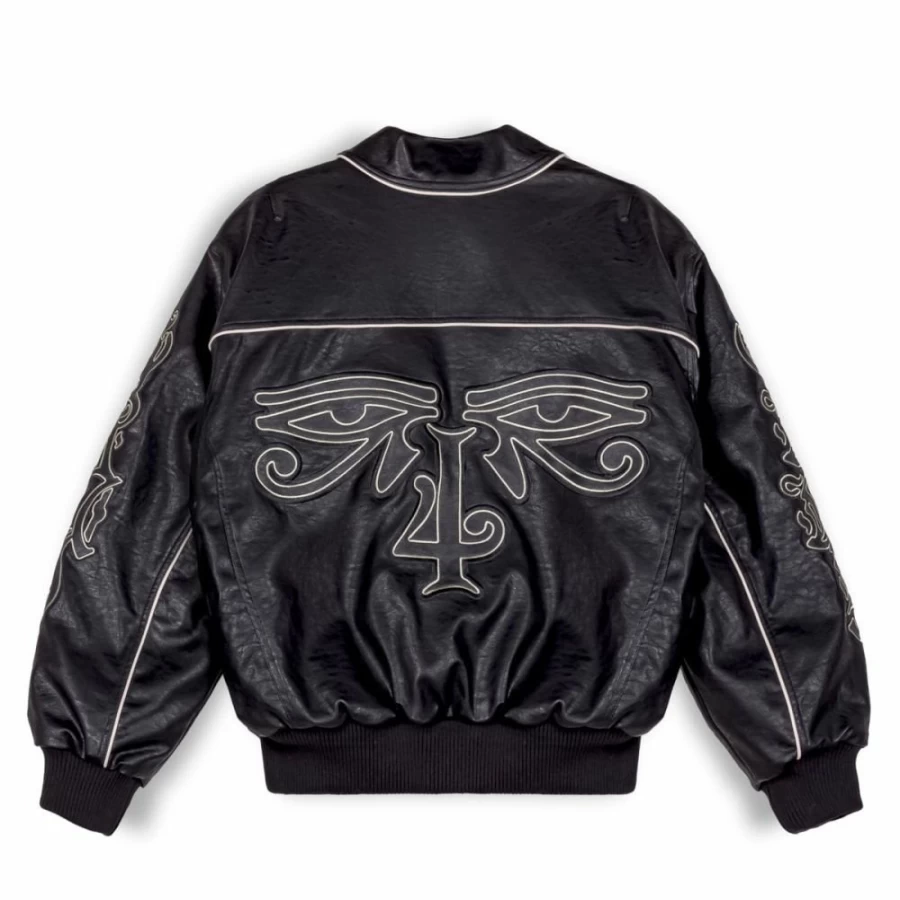 Grimey Black Pu Leather Chaqueta Fire Route Jacket - Spring 2023 Collection
