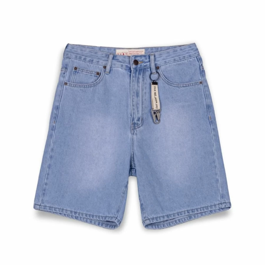 Grimey Washed Light Blue Tough Shorts - Durable Men's Shorts for Spring Summer 2023