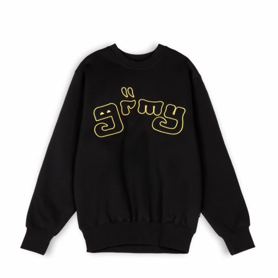 Grimey Lust Mantra Black Crewneck Sweatshirt | Fall 2022 Collection