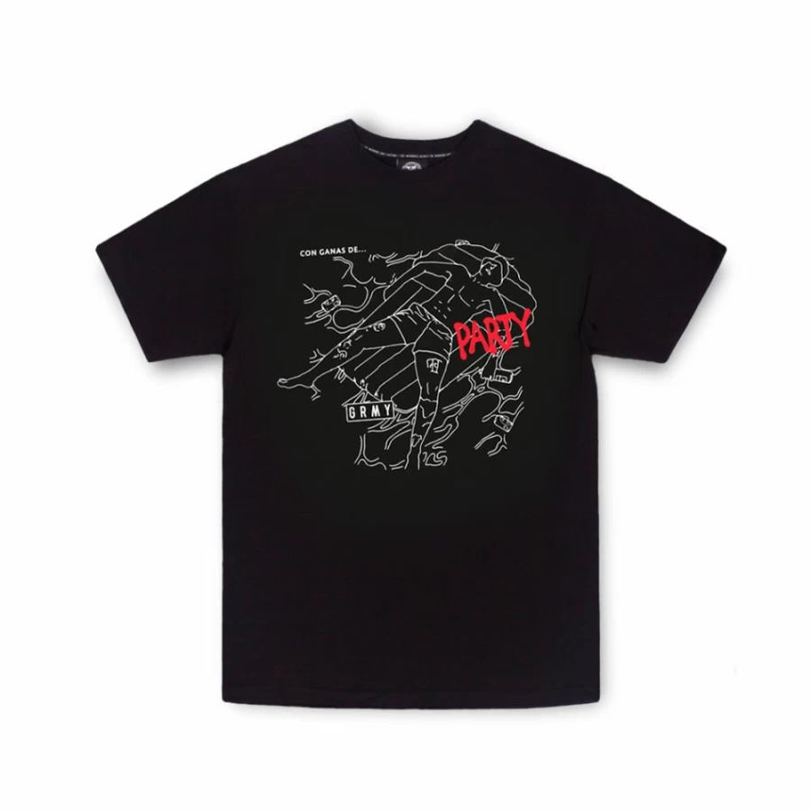 Grimey X Kru2 Limited Edition Black Graphic Tee - Streetwear Collaboration
