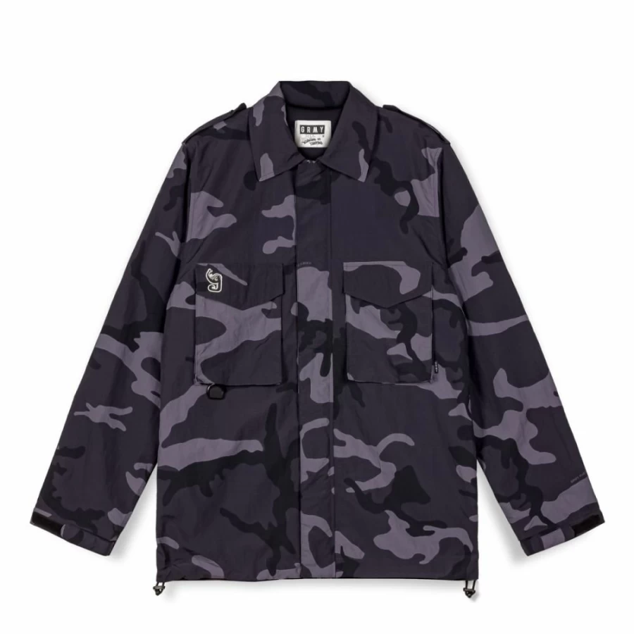 Grimey Tusker Temple All Over Print Black Jacket - FW23 Streetwear Coat