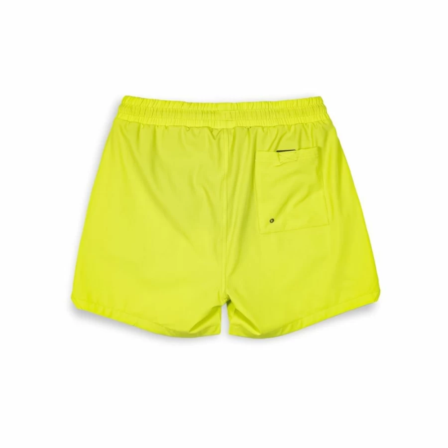 Grimey Burn In Flames Swim Trunks - Lime Green Men's Swimwear - SS24 Summer Collection