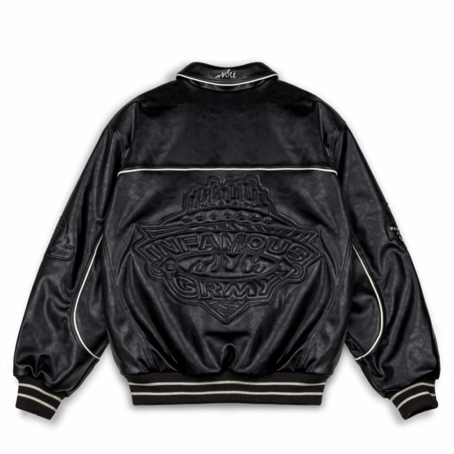 Grimey Madrid Black PU Leather Jacket - Men's & Women's Stylish Outerwear for Fall Winter 2023