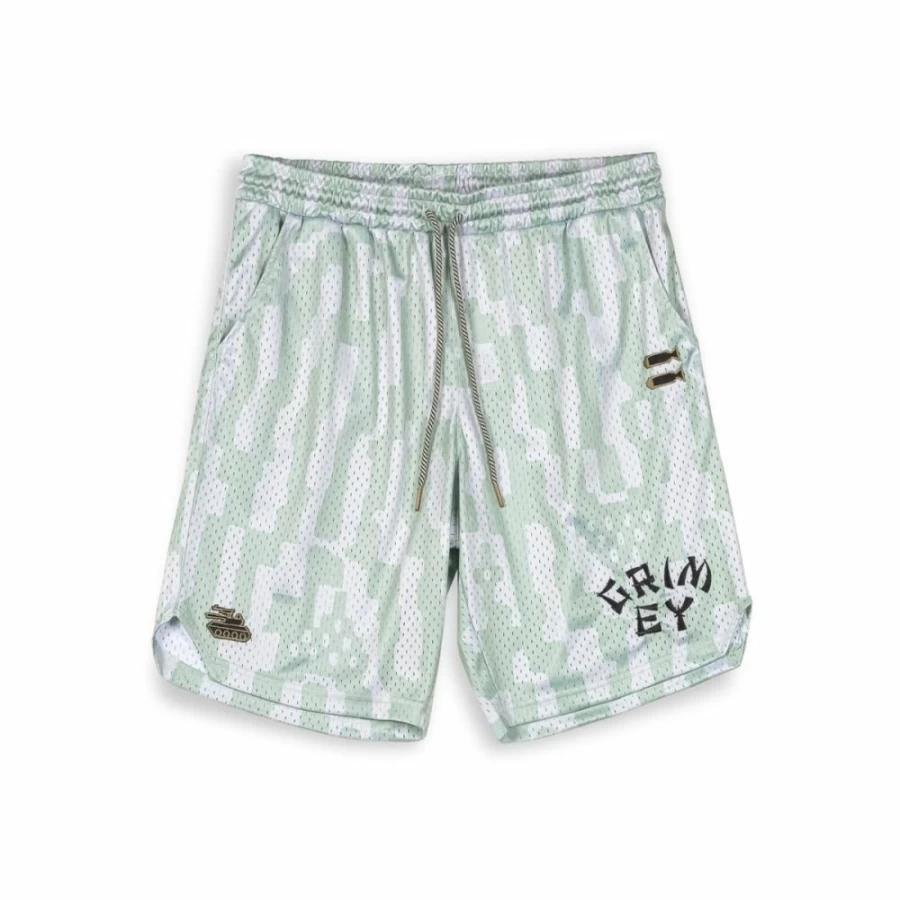 Grimey Lucky Dragon Mesh Basketball Shorts - White - SS24 Collection