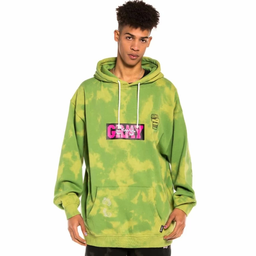 Grimey "Day Dreamer" Bleached Green Hoodie - Spring 2022 Collection