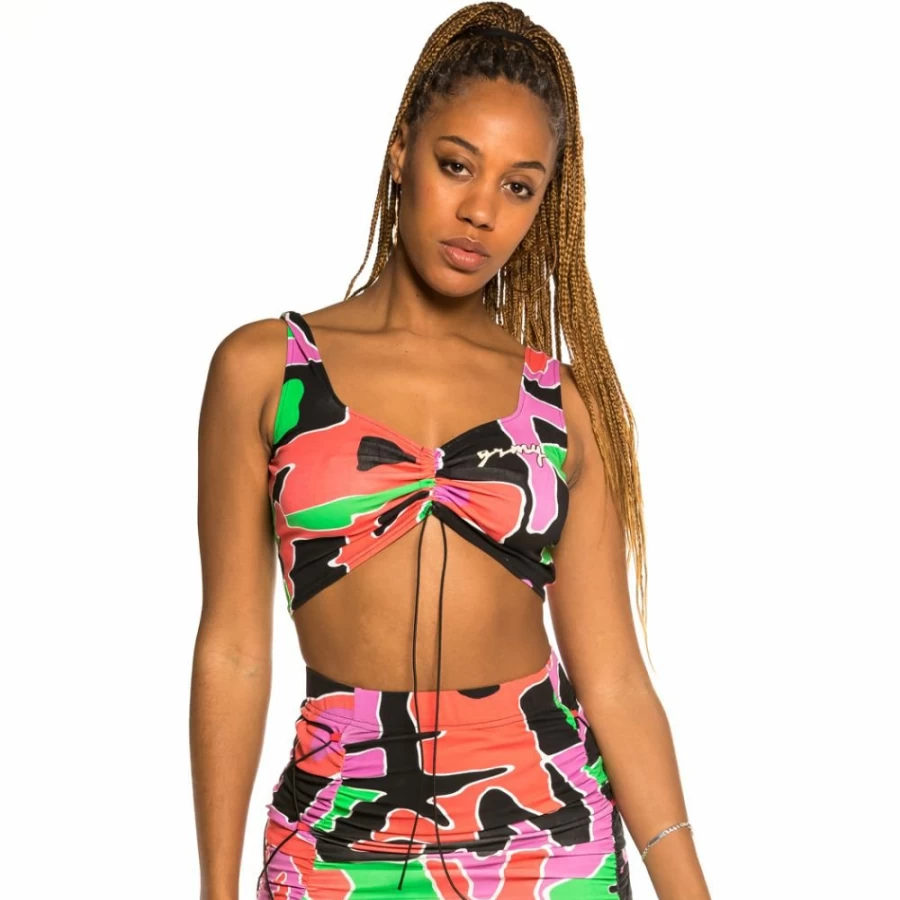 Grimey Strange Fruit Print Multicolor Bra Top for Women - Spring 2021 Fashion Trend