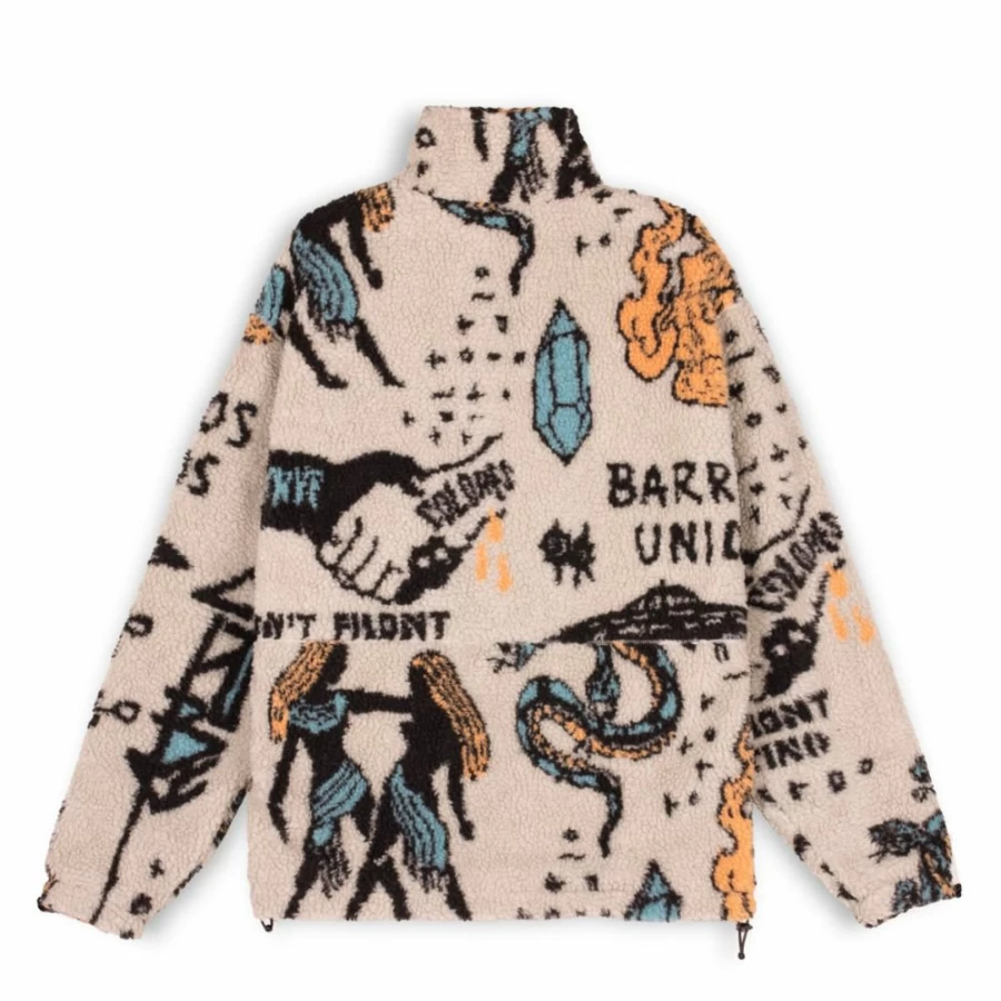 Grimey Lost Boys Sherpa Jacket - Cream - Winter 2022 Coats for Men & Women