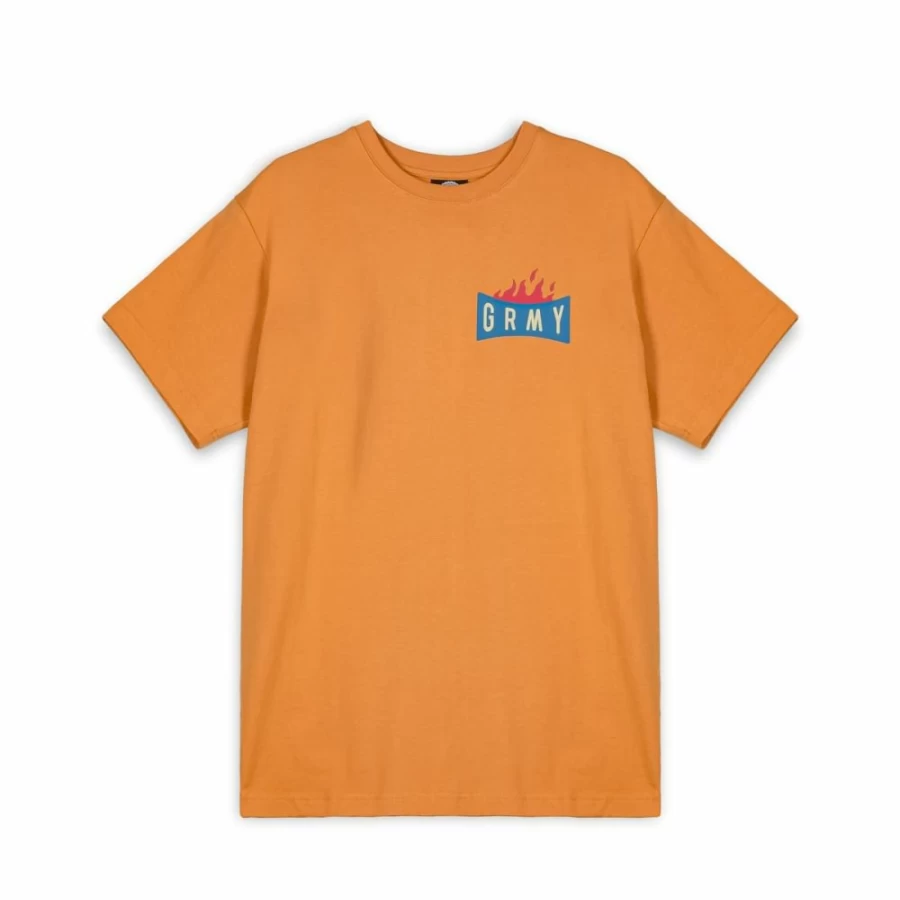 Grimey The Cuban Linx Orange T-Shirt - Regular Fit Casual Tee for Men FW23 Collection