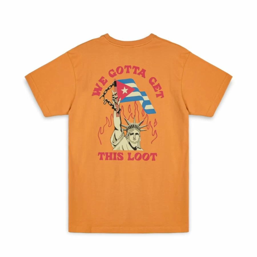 Grimey The Cuban Linx Orange T-Shirt - Regular Fit Casual Tee for Men FW23 Collection