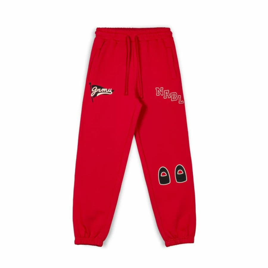 Grimey Nablus Dark Red Sweatpants - FW23 Collection | Comfortable Men's Joggers