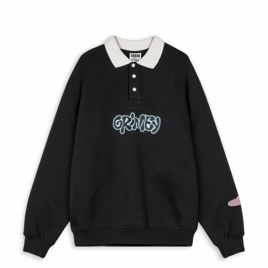 Grimey Bloodsucker Polo Sweatshirt - Black - Spring Summer 2024 Collection