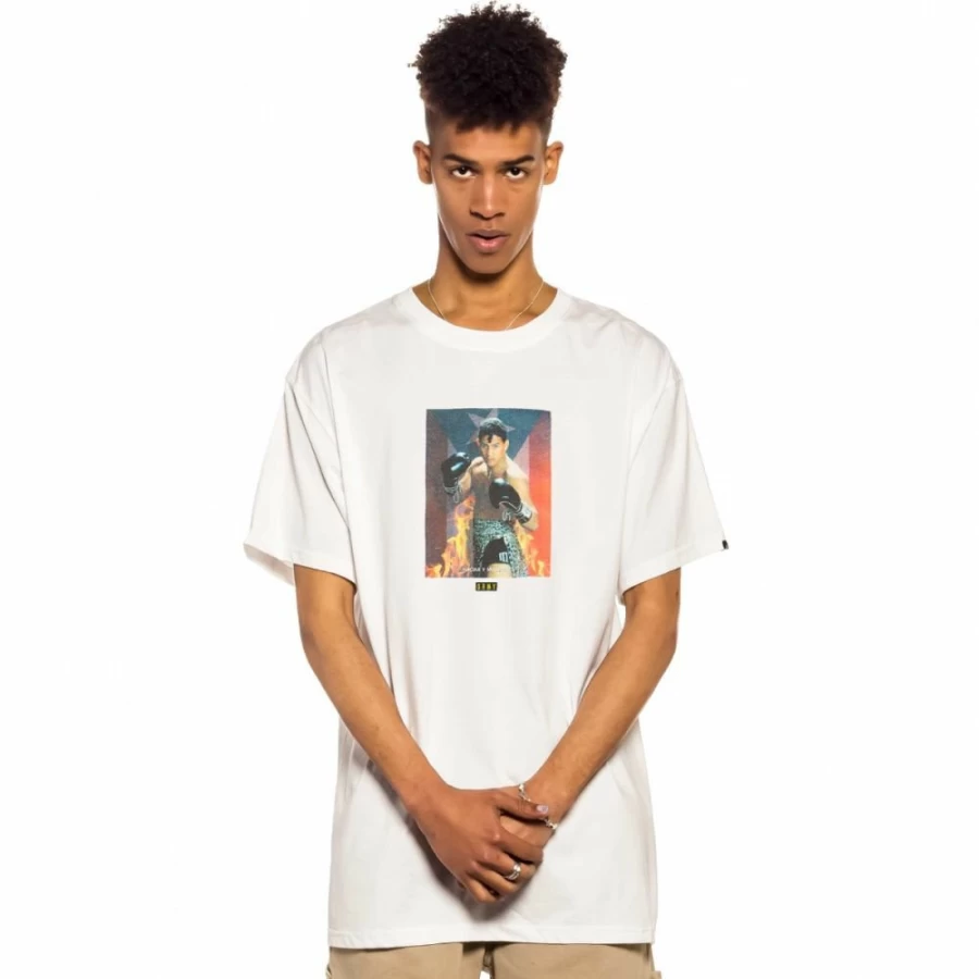 Grimey "Hacha Y Machete" White Graphic T-Shirt - Summer 2022 Collection