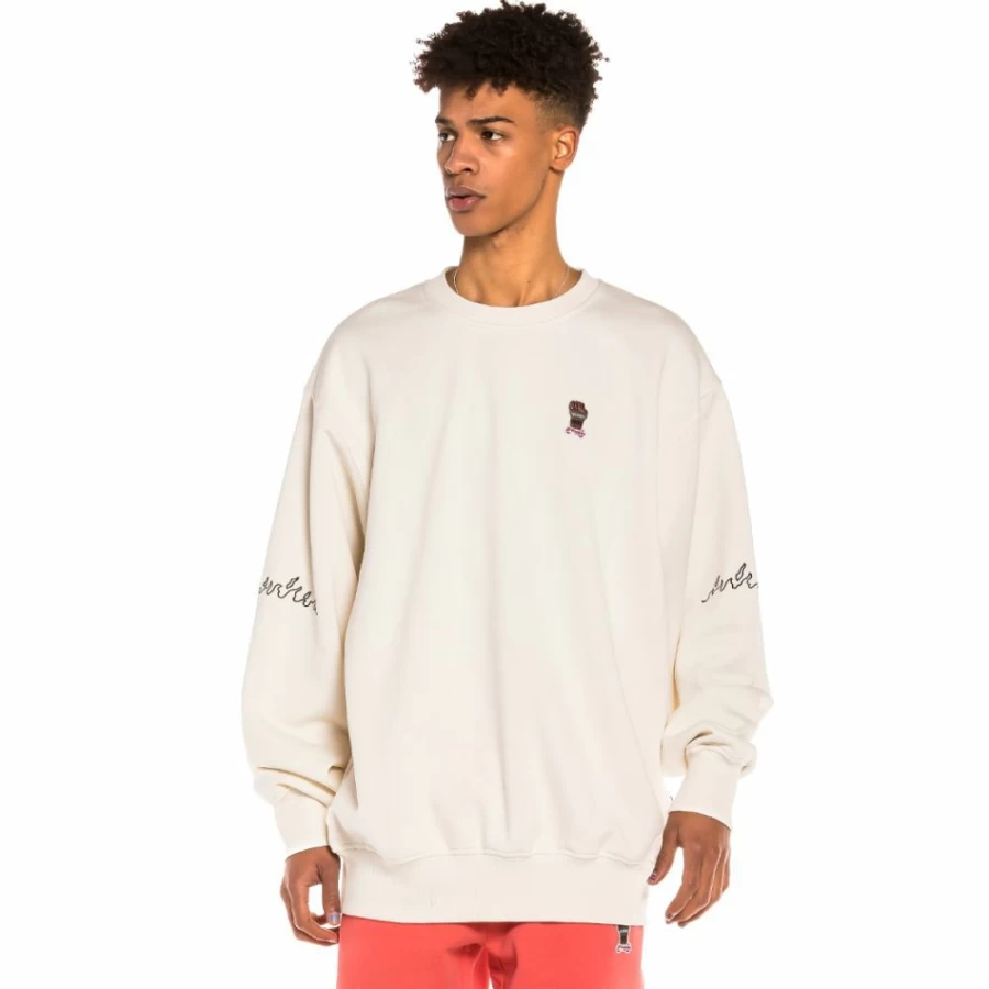 Grimey "Day Dreamer" White Crewneck Sweatshirt - Spring 2022 Collection