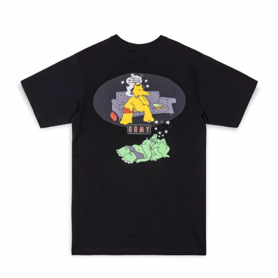 Grimey Basic Instinct Black T-Shirt - Summer 2023 Collection - Regular Fit Cotton Tee