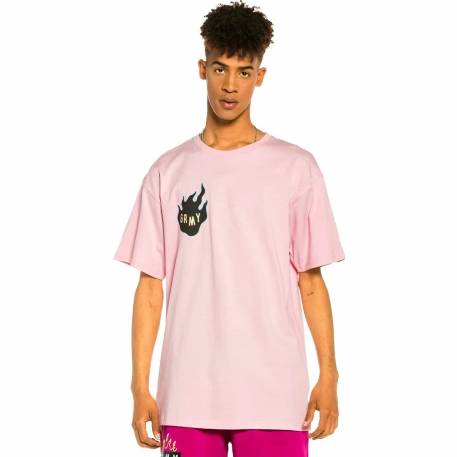 Grimey "Burn The Fire" Pink Graphic T-Shirt - Summer 2022 Collection