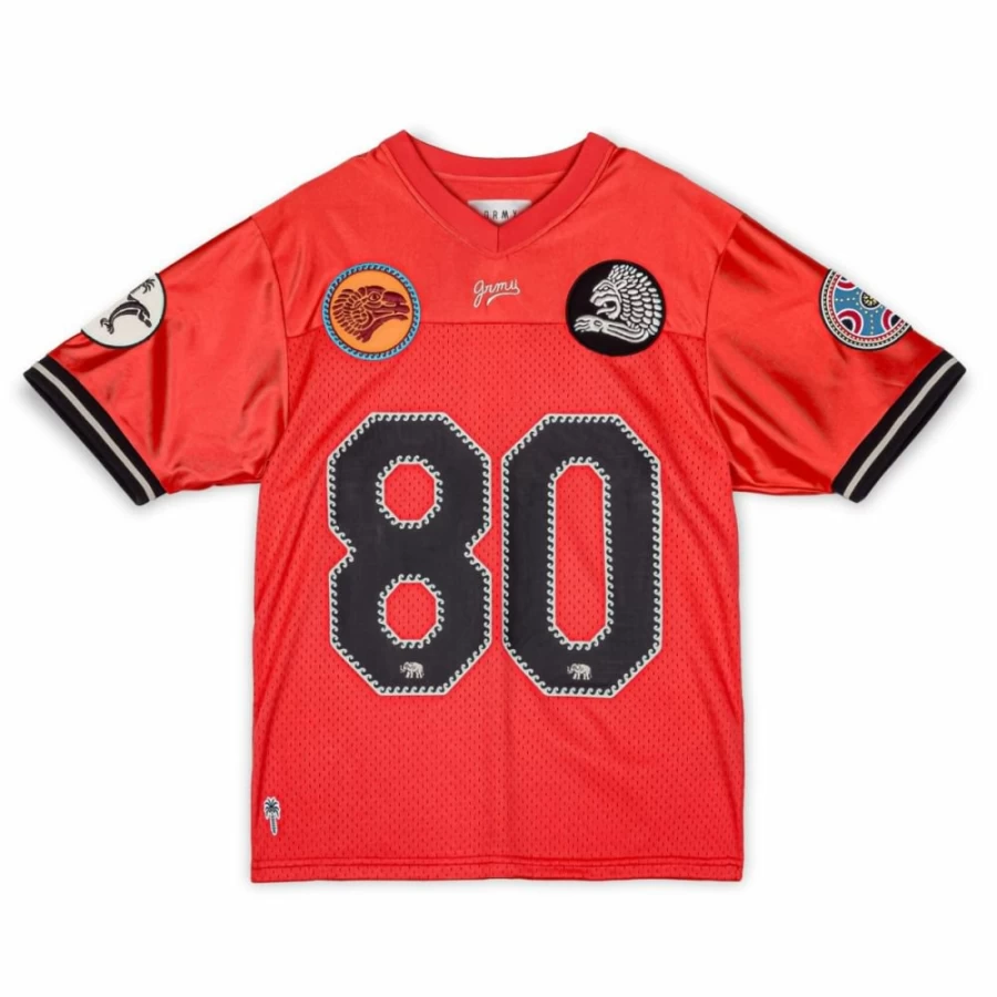 Grimey The Clout Mesh Football Jersey - Red Color for Spring 2023 Collection