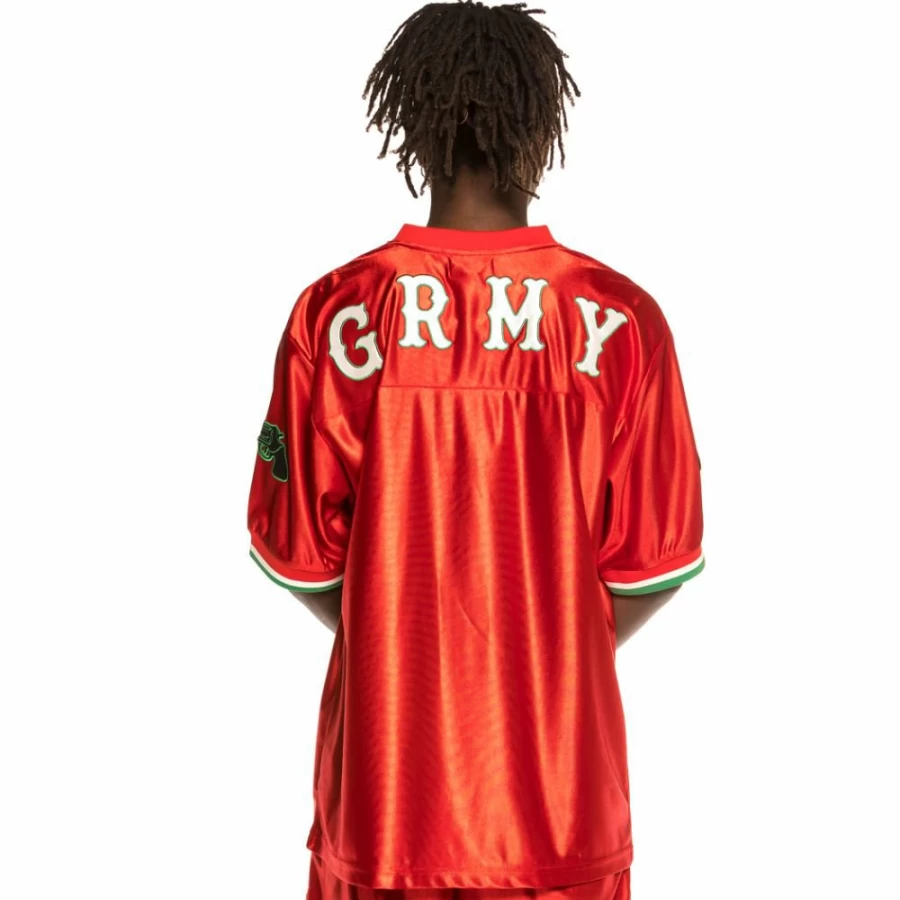 Grimey "The Loot" Red Football T-Shirt - Spring 2021 Collection
