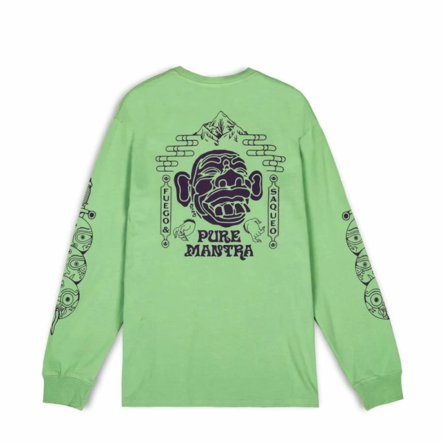 Grimey "Lust Mantra" Long Sleeve T-Shirt - Green - Fall 2022 Collection