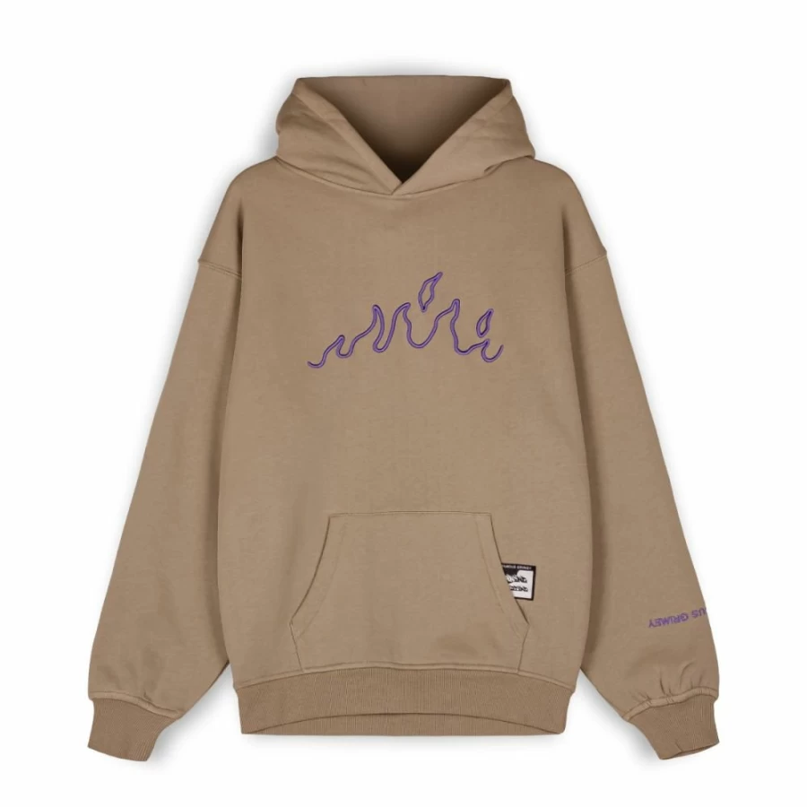 Grimey Snow Fox Olive Hoodie - Winter 2022 Pullover Sweatshirt for Men & Women