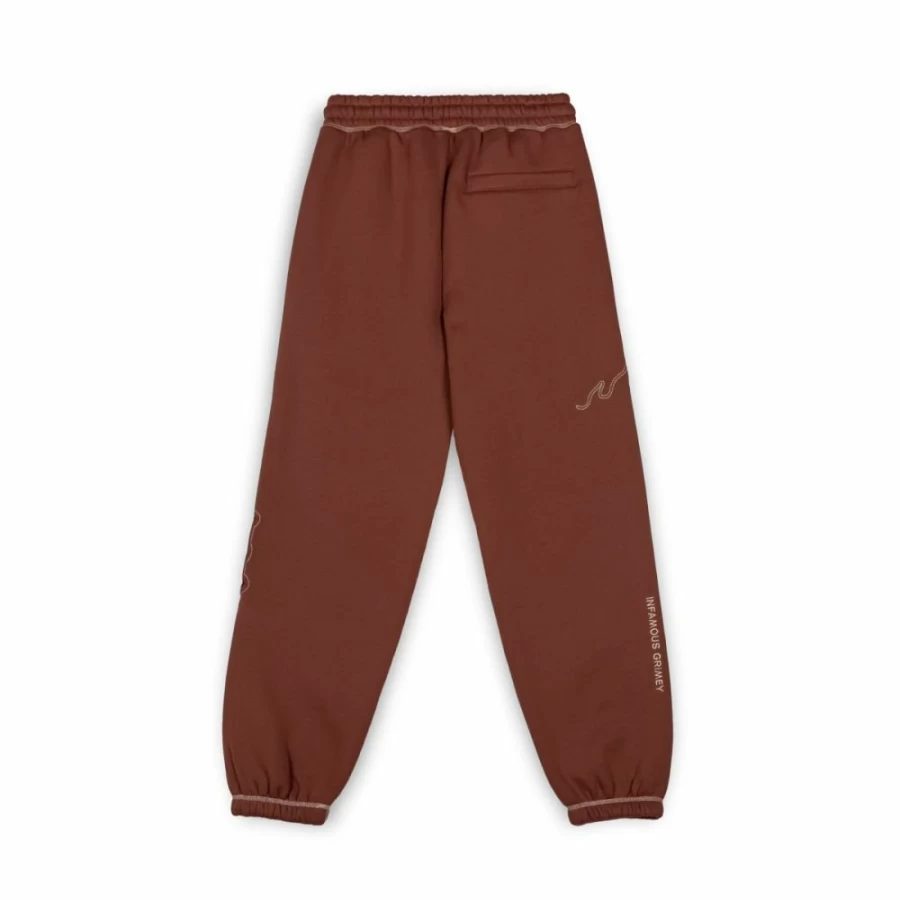 Grimey Fire Route Sweatpant - Brown Casual Joggers for Men | Spring 2023 Collection
