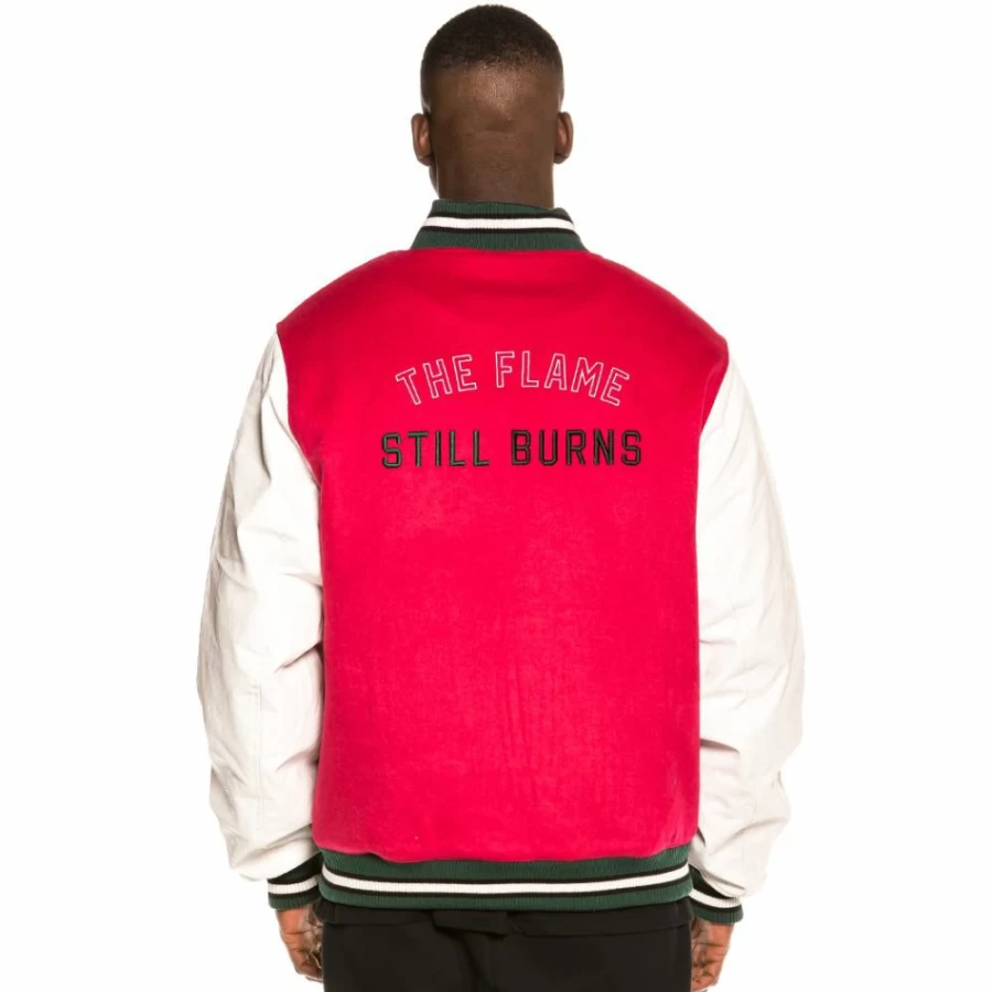Grimey Baseball Jacket FW20 - Red Yoga Fire Streetwear Coat