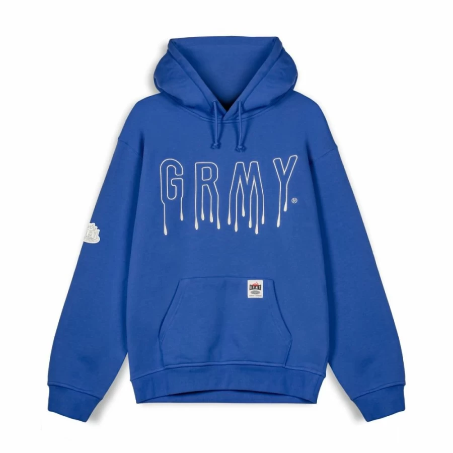Grimey Vintage Hoodie - Royal Blue Sweatshirt - Back At You Design - FW23 Collection