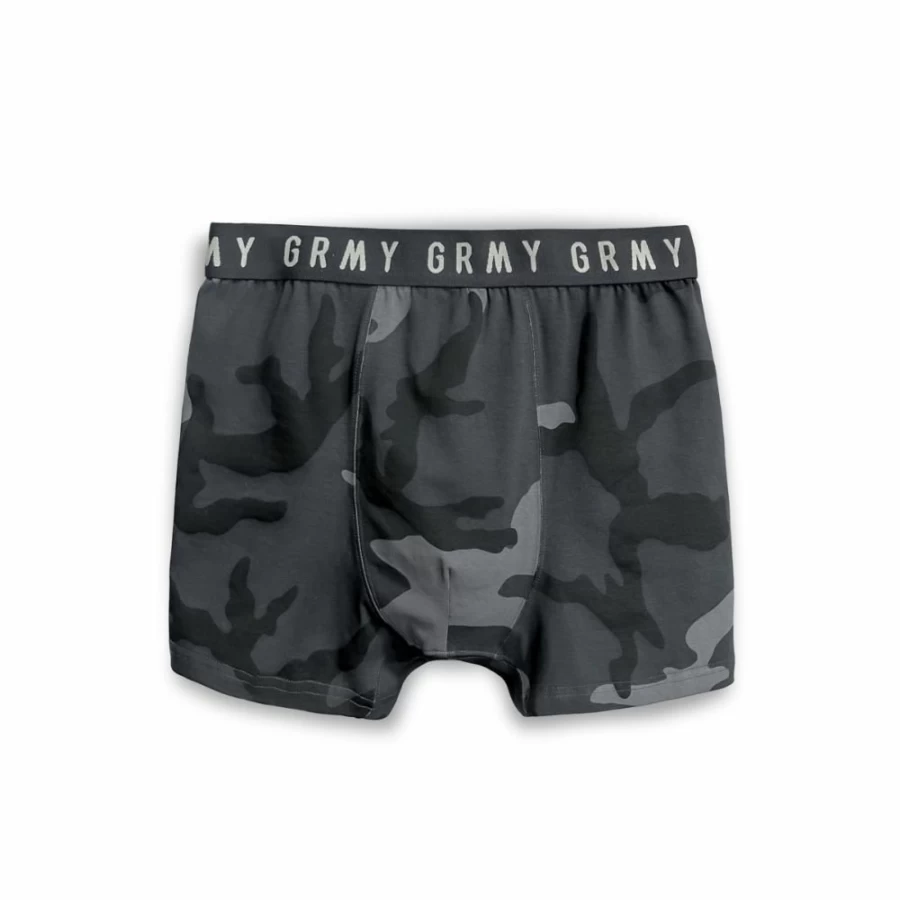 Grimey Tusker Temple Black Boxer Shorts - All Over Print Men's Underwear - FW23 Collection