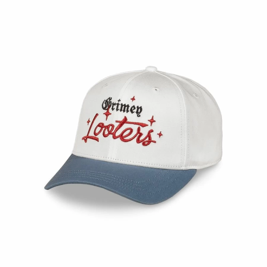 Grimey Panic Los Nite Owls Baseball Cap with Curved Visor - White - SS24 Collection