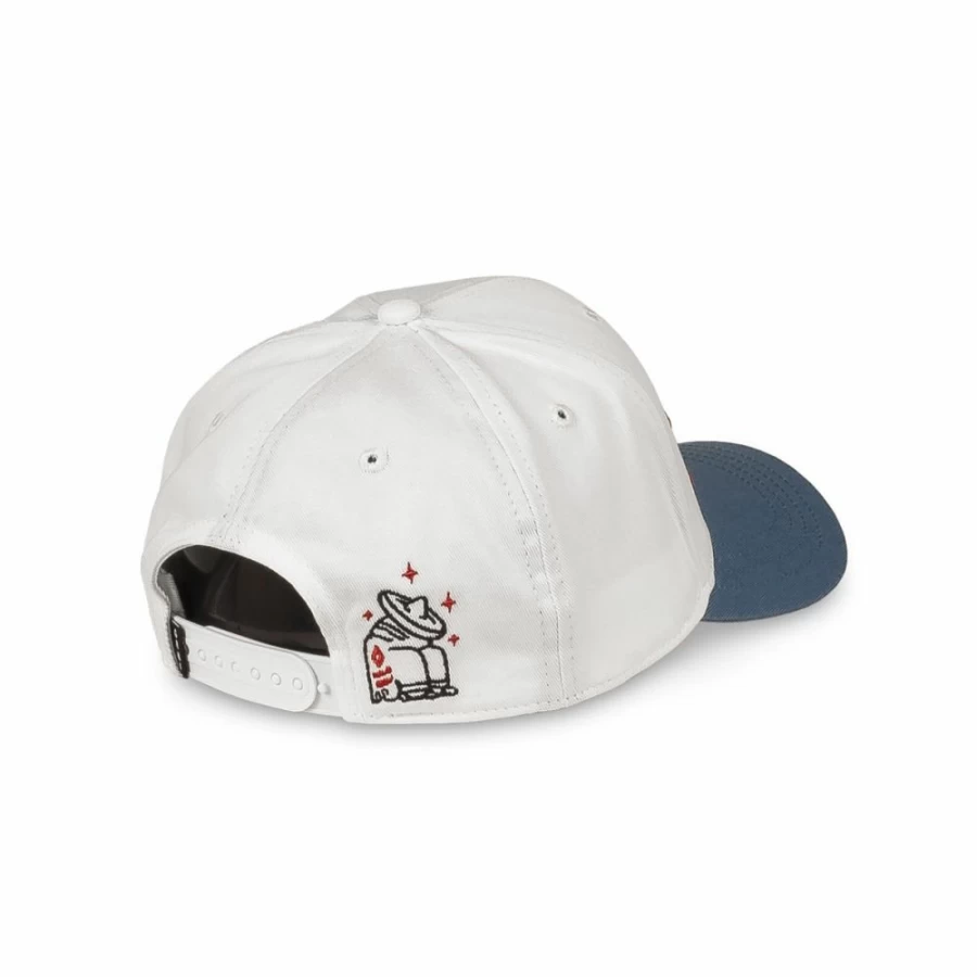 Grimey Panic Los Nite Owls Baseball Cap with Curved Visor - White - SS24 Collection