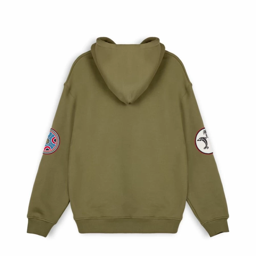 Grimey The Clout Hoodie - Khaki Green Spring 2023 Casual Streetwear Sweatshirt