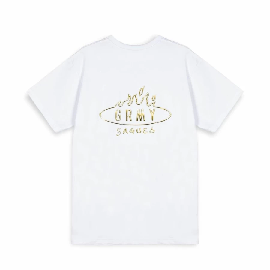 Grimey Burn In Flames The Anvil White T-Shirt - Summer 2024 Collection