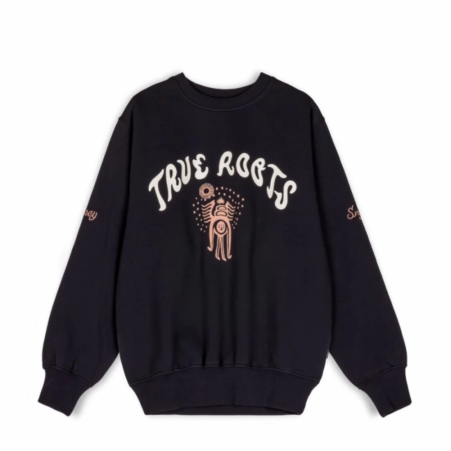 Grimey True Roots Snipes Collaboration Crewneck Sweatshirt - Black - Fall 2022