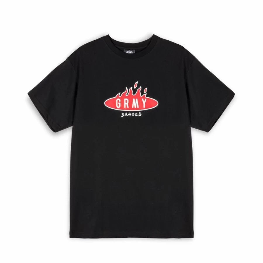 Grimey Burn In Flames Black T-Shirt - Regular Fit - SS24 Collection