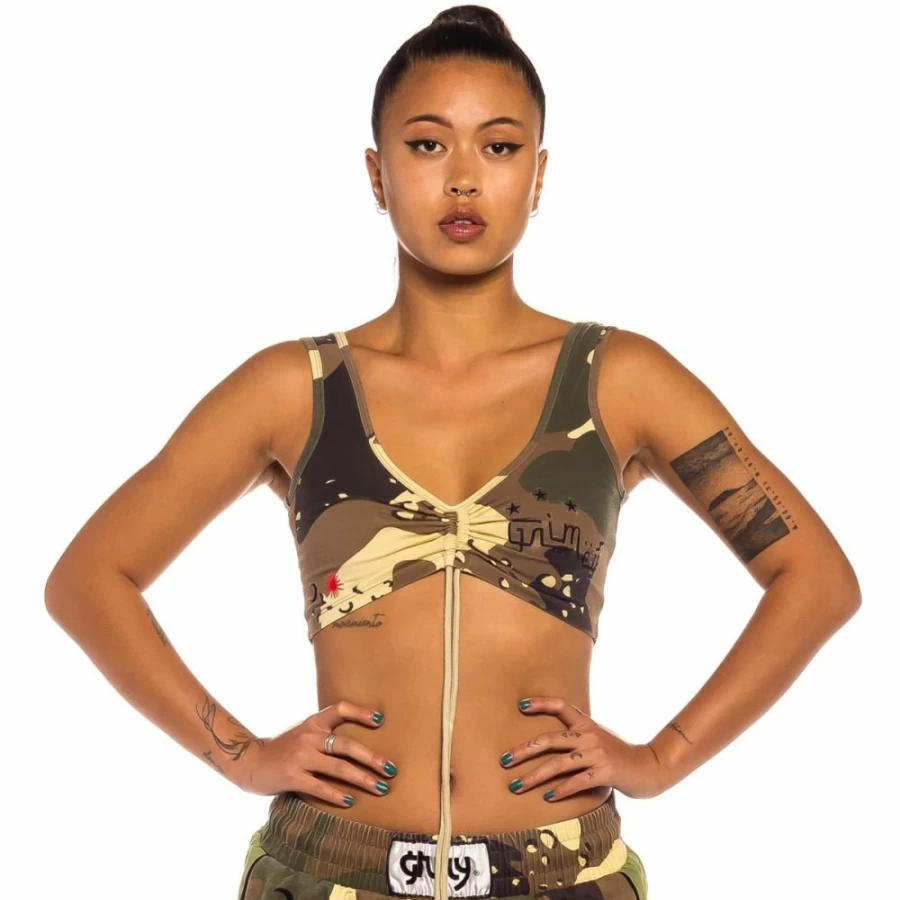 Grimey Glorified Girl Camo Top - Spring 2022 Fashion Trend